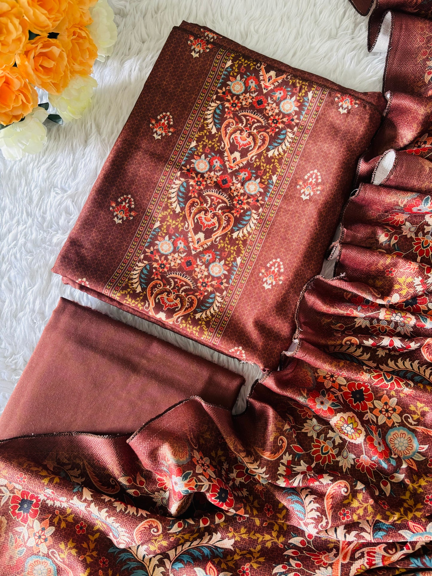 Zerina Printed Pure Premium Pashmina Suits