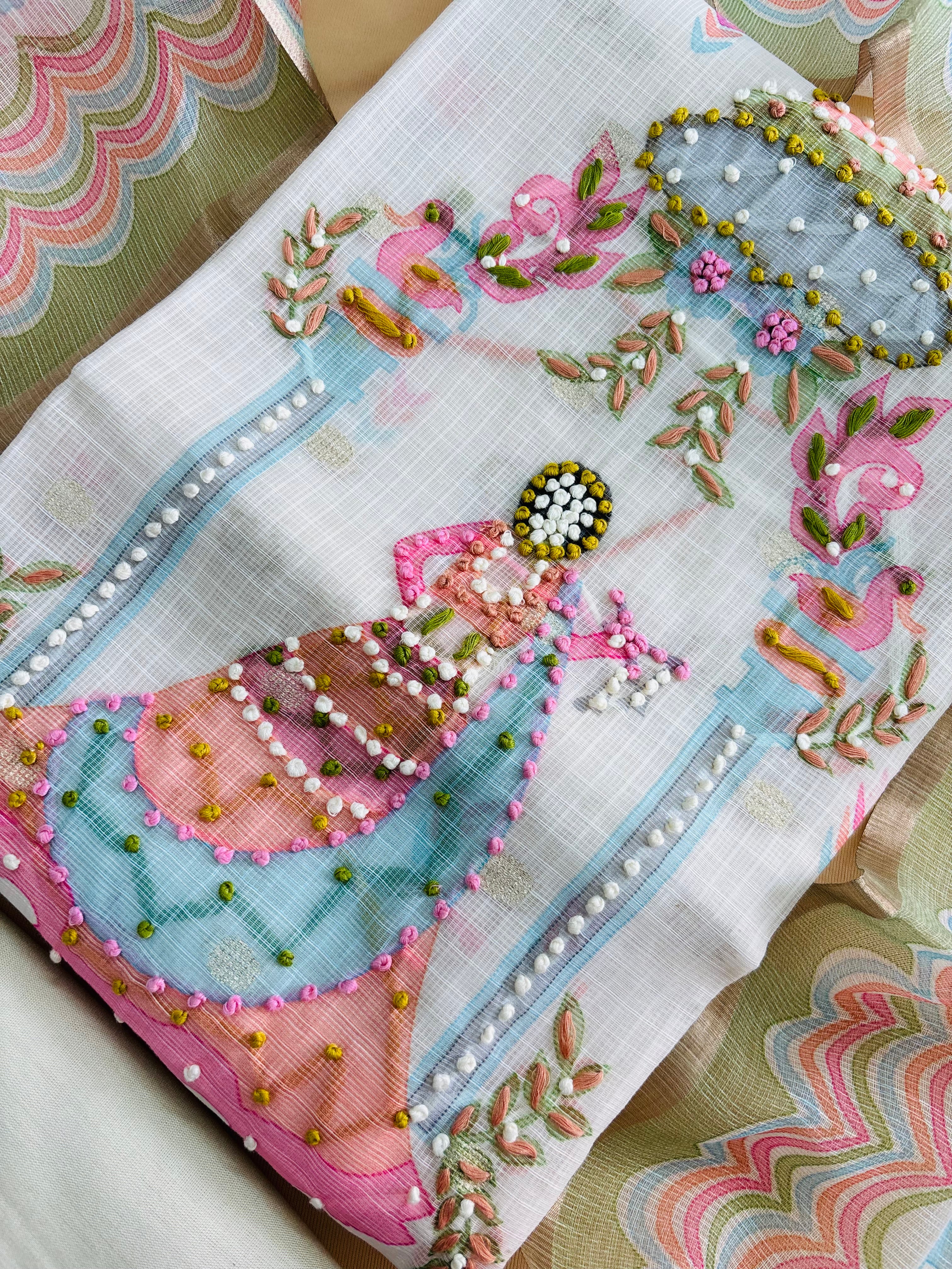 Knott Work Kota Doria Doll Suit